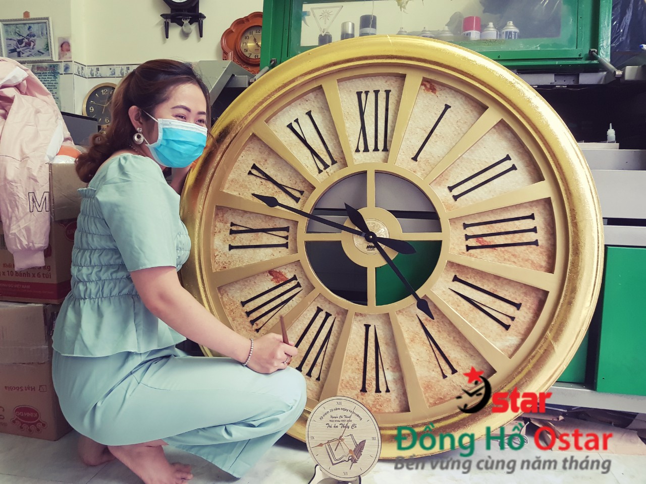 Mặt trước đồng hồ treo tường cỡ lớn TN110